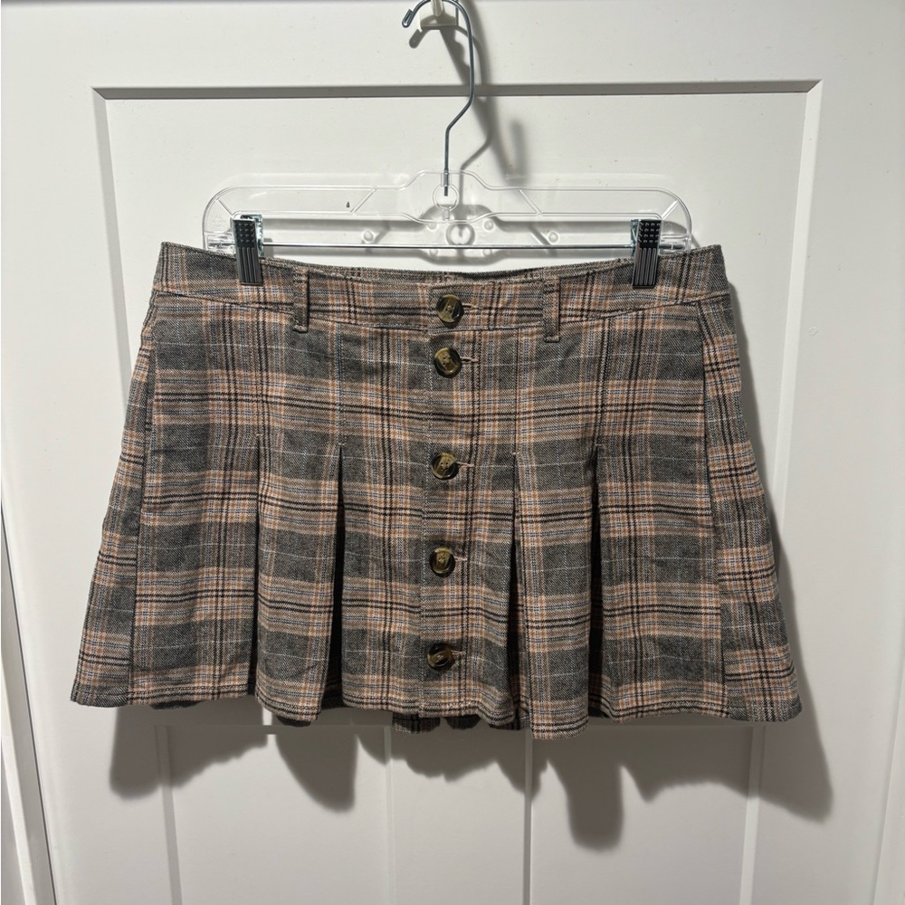 American Eagle Outfitters Plaid Pleated Mini Skirt